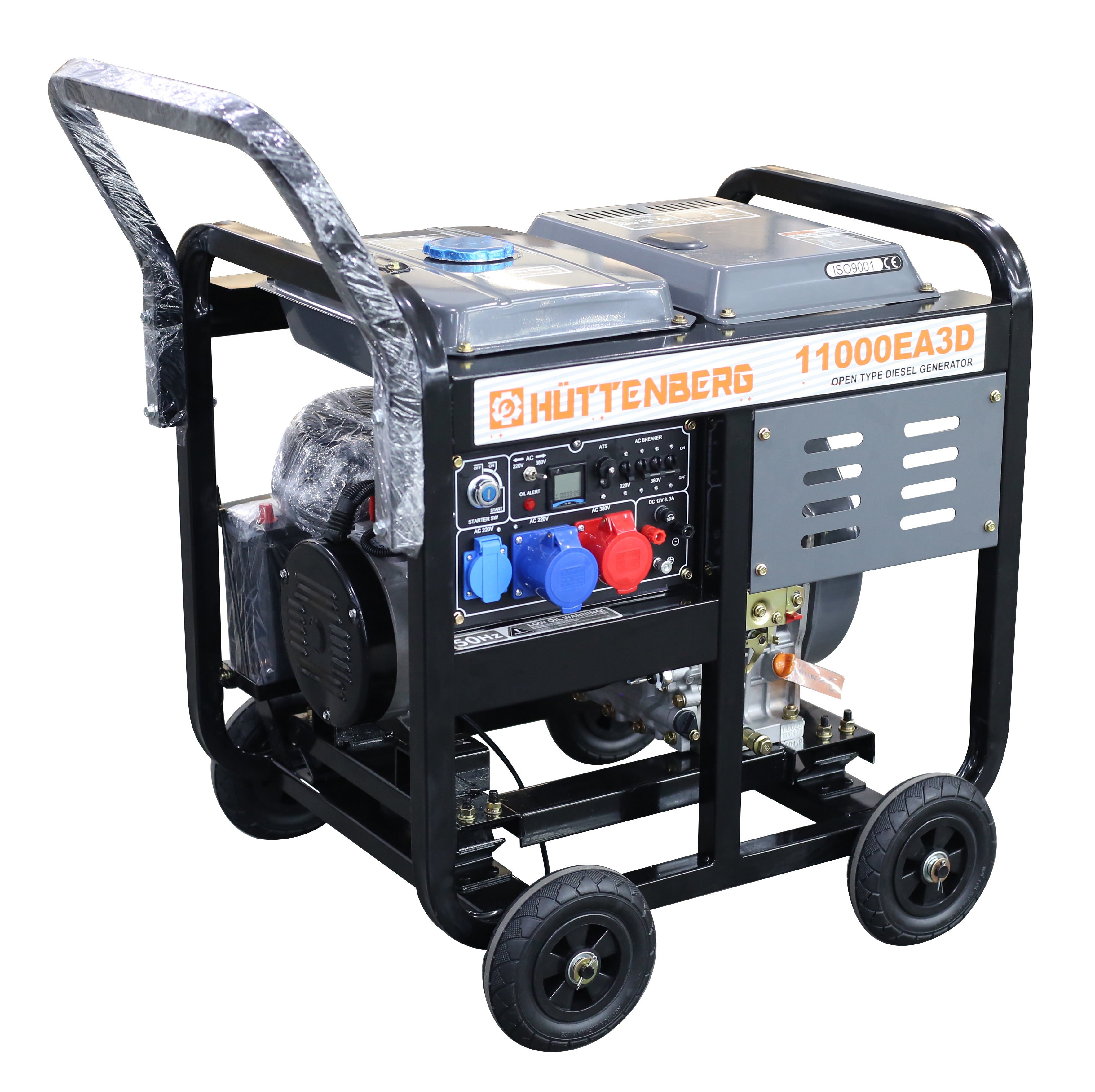 Groupe électrogène diesel ouvert 11000EA3D – 11 kVA – Triphasé 380V – AVR – Démarrage électrique – Usage professionnel