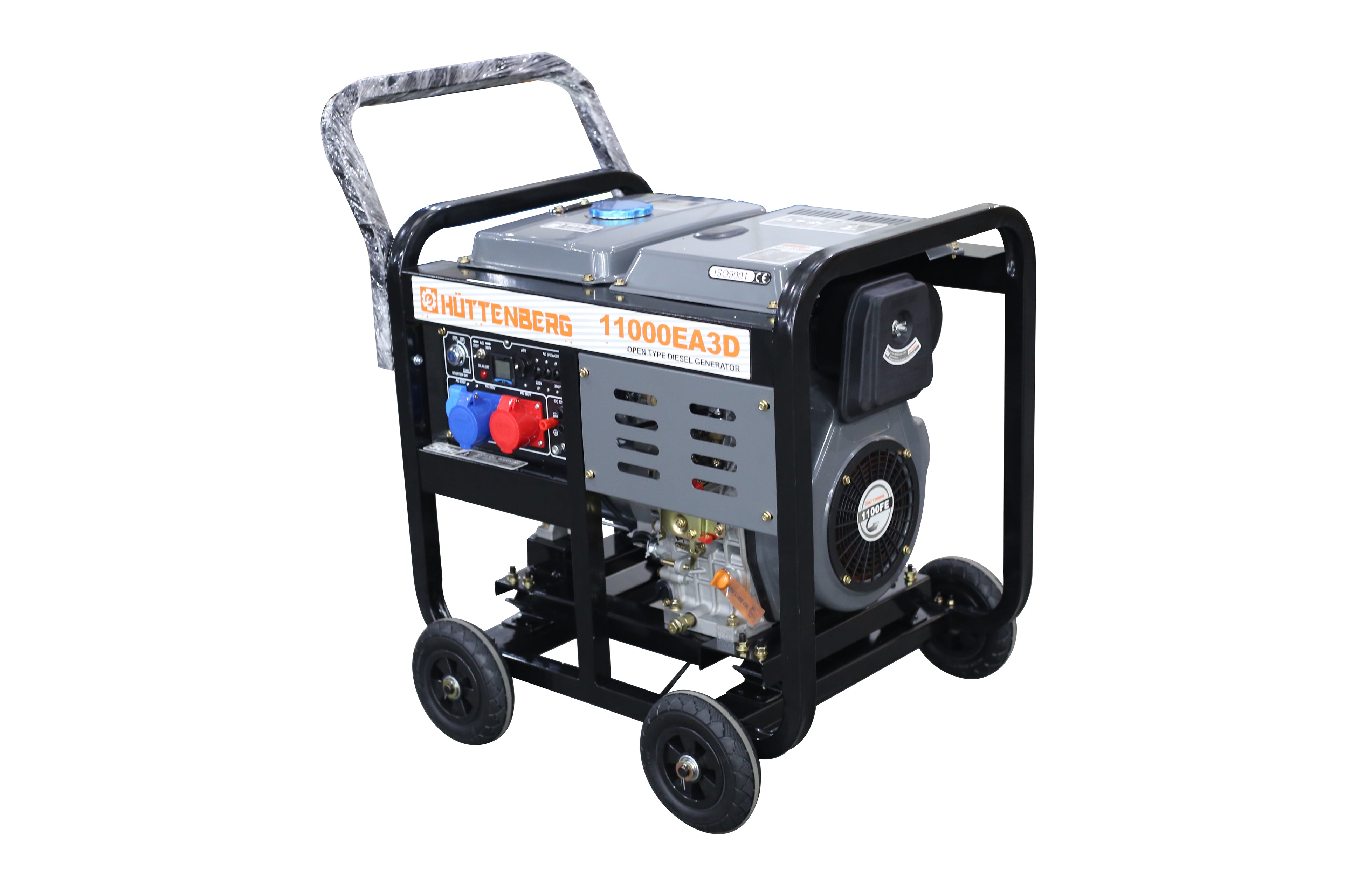 Groupe électrogène diesel ouvert 11000EA3D – 11 kVA – Triphasé 380V – AVR – Démarrage électrique – Usage professionnel