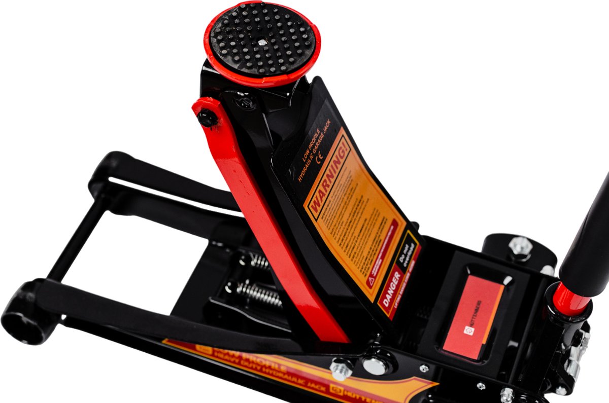 Hydraulic Garage Jack 3TON EXTRA LOWHuttenberg Cric Hydraulique Extra Bas 3 Tonnes – Lightning™ Hydraulics – Acier Haute Résistance – 75 à 505 mm – Atelier & Garage