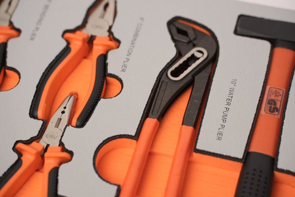 Huttenberg Servante d’Atelier 6 tiroirs rempli sur 7 avec Plan de Travail en acier – Chariot à Outils Professionnel Mobile – Atelier & Garage