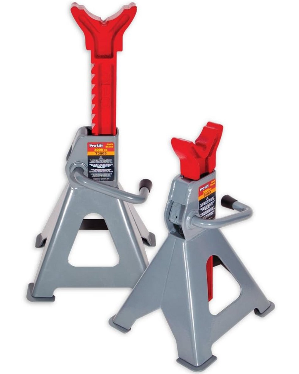 Huttenberg Chandelles / Stands / Support de Voiture 3 Tonnes – Jeu de 2 – Réglables avec Double Sécurité – Supports de Levage en Acier pour Atelier & Garage