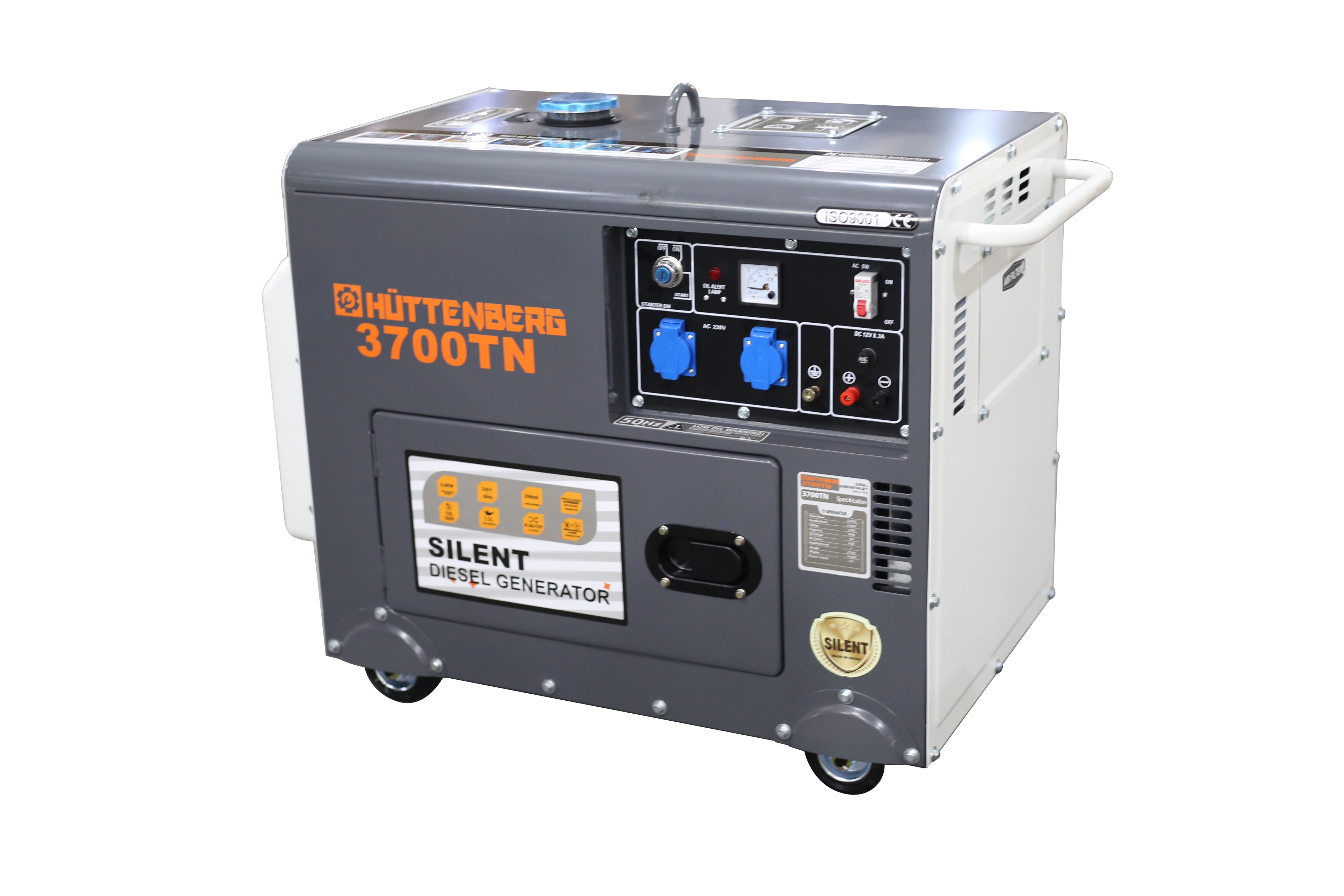 Groupe électrogène diesel silencieux 3700TN – 3 kW – 220V – Monophasé – AVR – Démarrage électrique