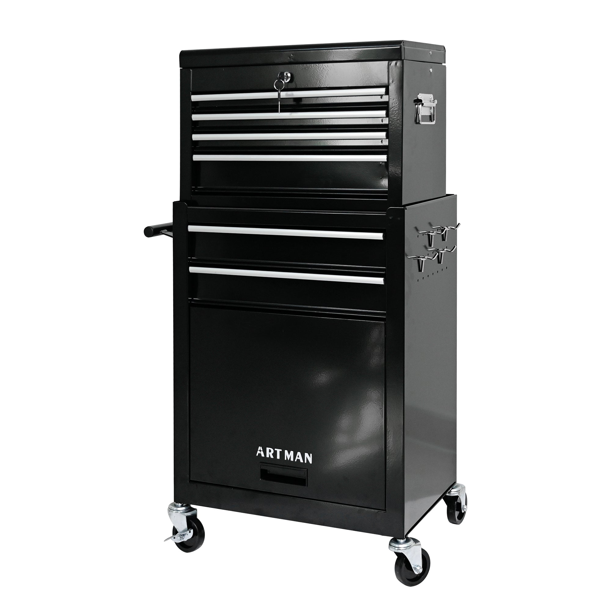 Système Modulaire Artman 531x330x1090mm Emboîtable – Noir - CD-2206SC