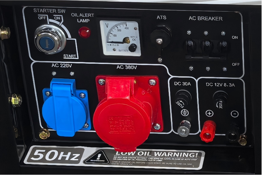 Groupe électrogène diesel ouvert 6700EA3D – Triphasé 380V – AVR – Démarrage électrique – Usage professionnel