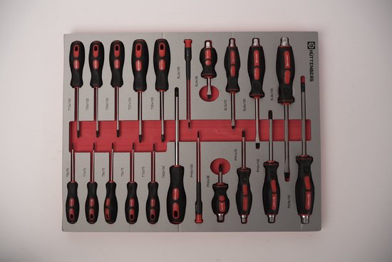 Hüttenberg TitanVault Pro-12 – Chariot d’Atelier Professionnel 12 Tiroirs avec 9 Modules d’Outils Complets – 485 Pièces