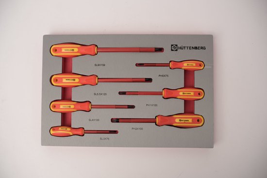 Hüttenberg TitanVault Pro-12 – Chariot d’Atelier Professionnel 12 Tiroirs avec 9 Modules d’Outils Complets – 485 Pièces
