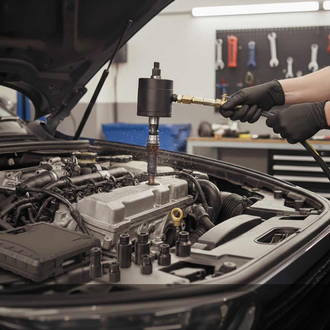 Huttenberg Extracteur à Injecteurs Diesel Pneumatique – Slide Hammer Professionnel pour Injecteurs Grippés – Outil Atelier & Mécanique