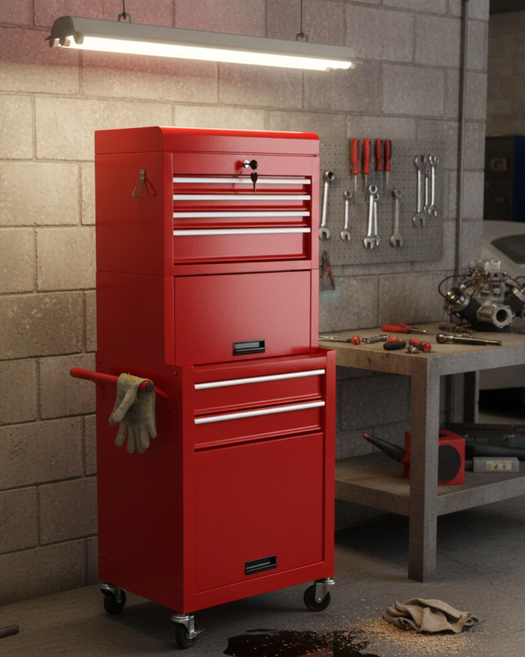 Chariot à outils ARTMAN CD-2306 – Servante d’atelier complète avec armoire supérieure et inférieure