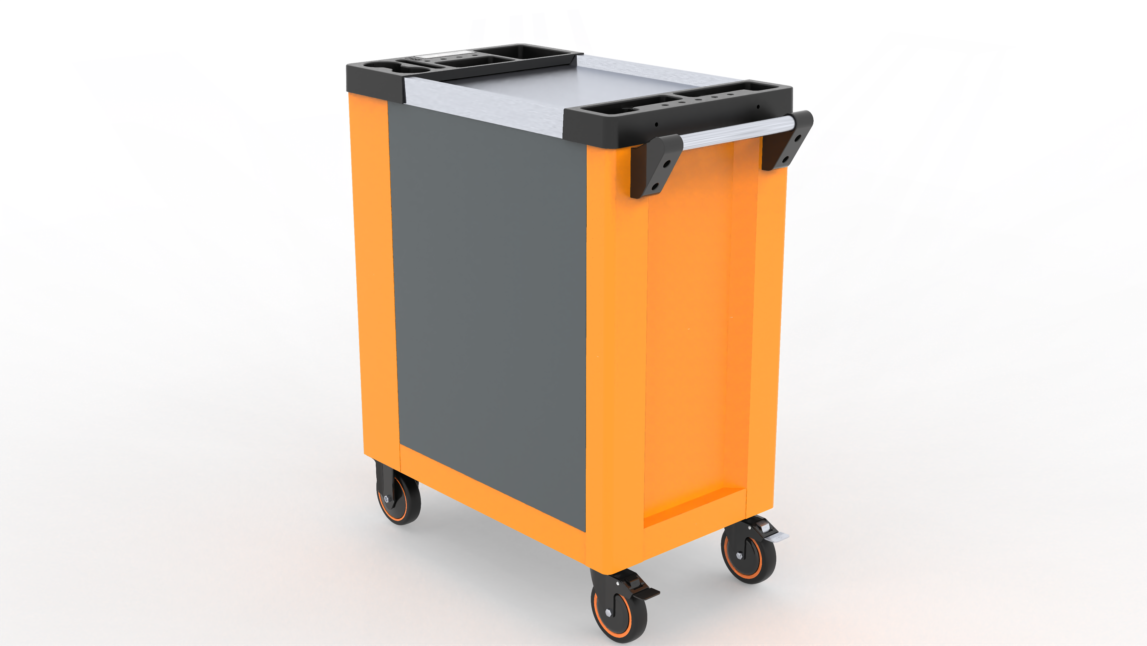 Huttenberg Servante d’Atelier 6 tiroirs rempli sur 7 avec Plan de Travail en acier – Chariot à Outils Professionnel Mobile – Atelier & Garage