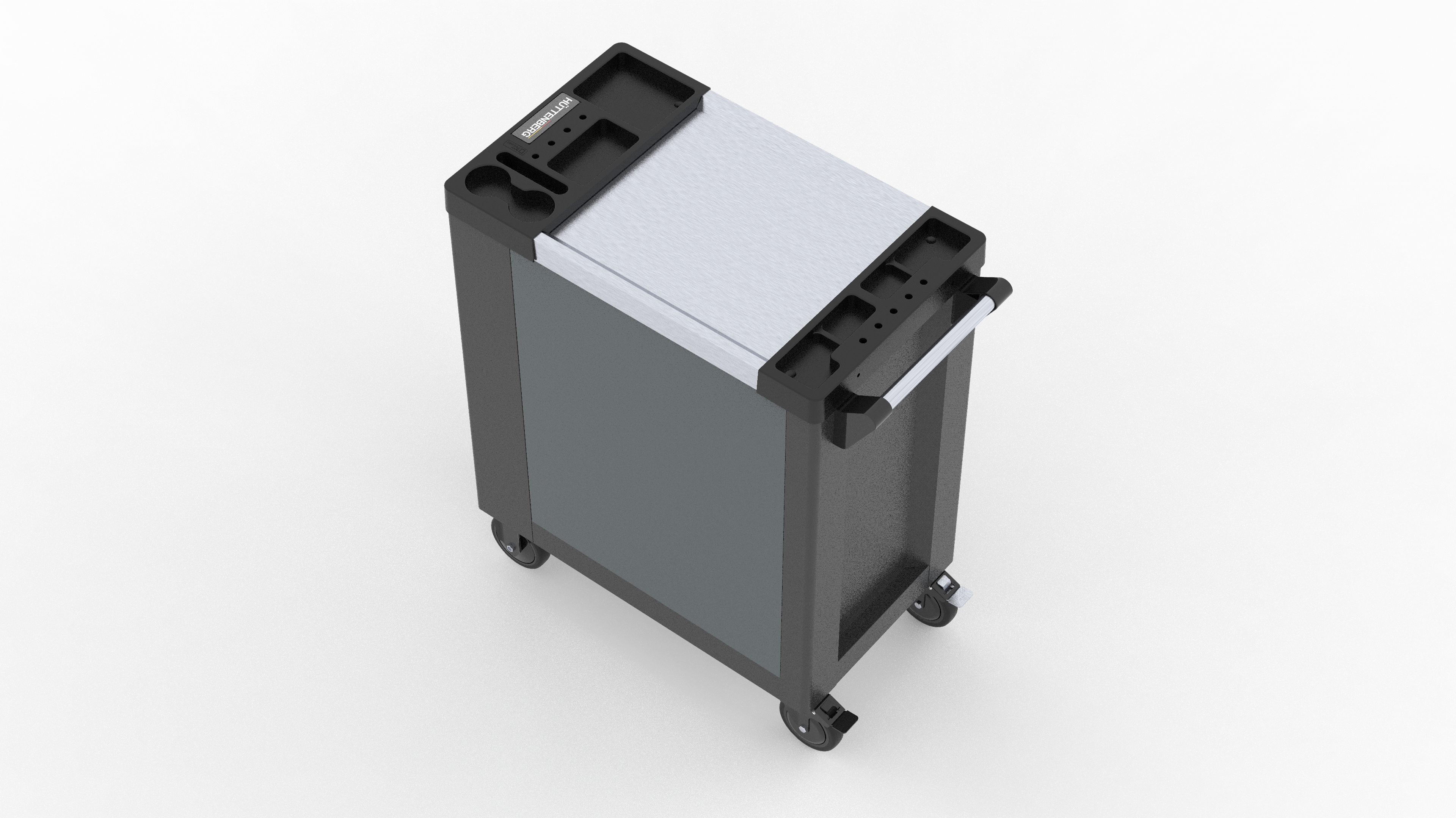 Huttenberg Servante d’Atelier 6 tiroirs rempli sur 7 avec Plan de Travail en acier – Chariot à Outils Professionnel Mobile – Atelier & Garage